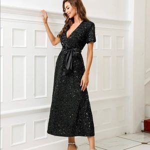 Sequin Black Dress